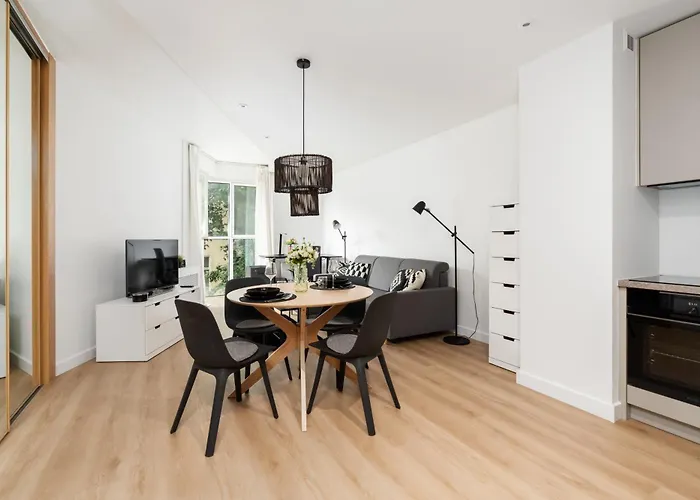 Cozy Black & White Studio In City Center With Free Garage Poznan By Noclegi Renters